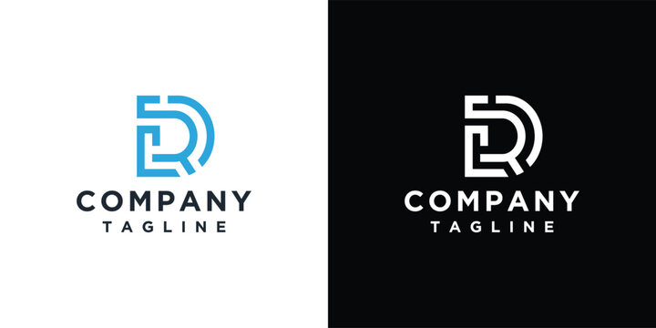 monogram letter RDS logo is made with lines, a design for a luxurious, elegant and simple business.