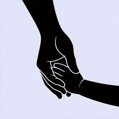Gentle hand holding tiny fingers, symbolizing trust, care, and the protective bond between parent and child, a timeless connection.