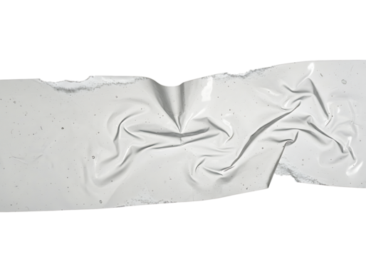 Abstract textured background with crumpled white adhesive material transparant backdrop