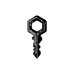 Unlock innovation with this futuristic digital key, symbolizing secure access and cutting-edge technology solutions for your business needs