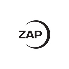ZAP set ,ZAP logo. K C A design. White ZAP letter. ZAP, K C A letter logo design. Initial letter ZAP letter logo set, linked circle uppercase monogram logo. K C A letter logo vector design.