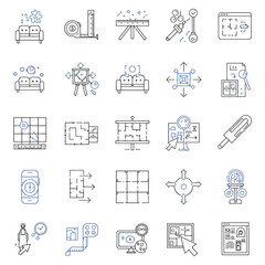 Fototapeta premium interior design plan illustrating blueprints sketches and planning tools vital for architectural visualization and interior design projects.