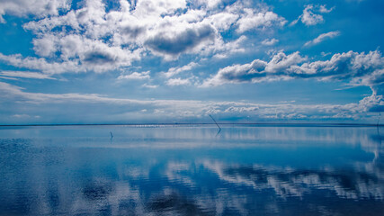Fototapeta premium Calm North Sea, Nordsee, Juist Island, Germany.