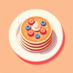 flat illustration of delicious cake