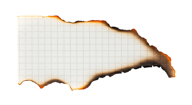 Ignited grid paper with fiery edges creating a dramatic backdrop against a dark void a concept of destruction and transformation - Powered by Adobe