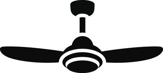 Modern ceiling fan icon minimalist airflow symbol