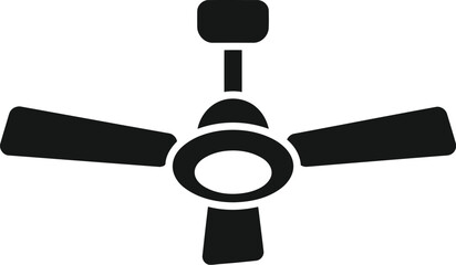 Modern ceiling fan icon minimalist vector art