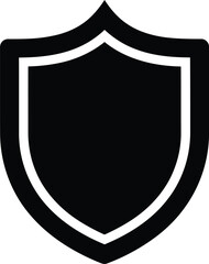 Black shield icon security protection safety trust