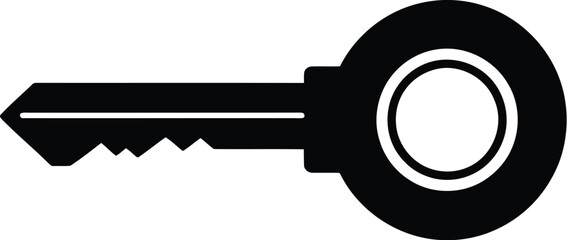 Black key silhouette icon