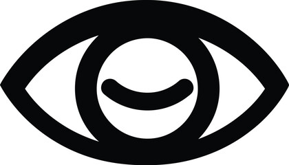 Abstract eye symbol vision concept minimalist icon