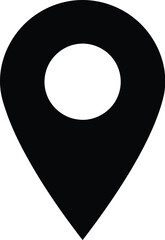 Black map pin icon