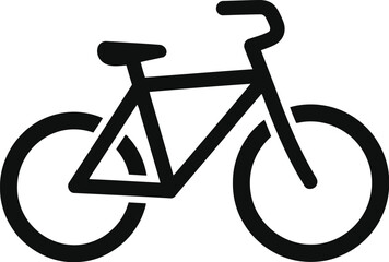 Minimalist bicycle icon black and white