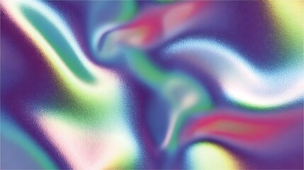 Holographic iridescent foil texture with vibrant color gradient abstract background design