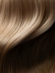 Fototapeta premium Beautiful smooth hair flowing elegantly in soft light showcasing natural shine and texture
