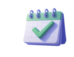 3d minimal time management concept. schedule organization. event confirmed. Calendar  (2)