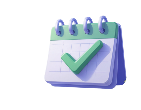 3d minimal time management concept. schedule organization. event confirmed. Calendar  (2)