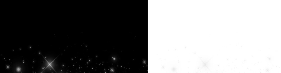 Shiny christmas glitter png. Glowing sparkle and magic light particles on transparent texture. Festive design for holiday celebration, card background, or fantasy flare.