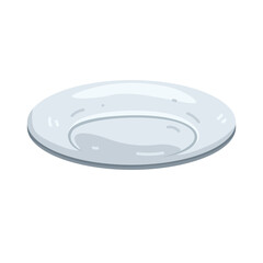Illustration of Empty White Plate