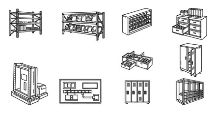 storage solutions displaying various shelving units cabinets and lockers for efficient space utilization in factories and warehouses optimizing organization