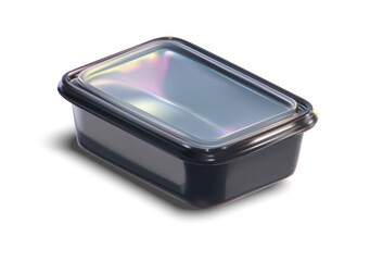 Vector Plastic Food Container with Clear Lid Icon