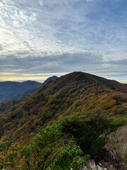 sunset in the mountains