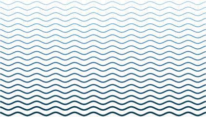 Blue wavy line seamless pattern background with gradient ocean wave design