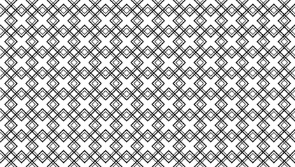 Seamless geometric cross line pattern background, modern black and white minimalist abstract vector design for wallpaper, fabric, wrapping paper, and digital decoration
