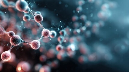 abstract molecular structure scientific research concept