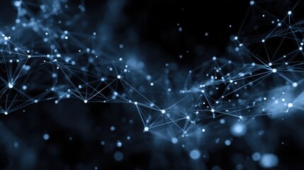 glowing blue abstract network connections technology