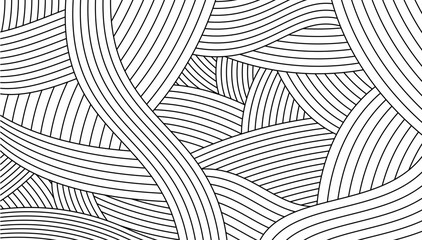 Abstract Curved Line Pattern Background with Interwoven Stripes and Modern Minimalist Design