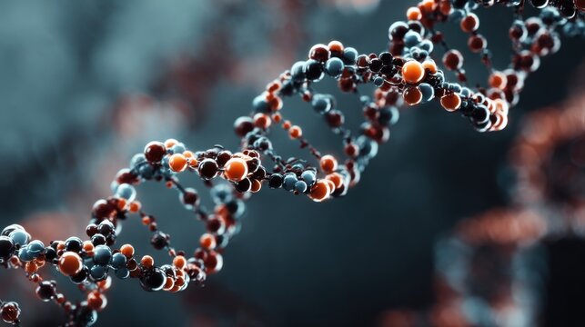 colorful dna strand scientific visualization