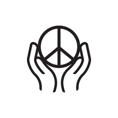 Peace Symbol, Peace sign, anti war icon, international symbol of peace