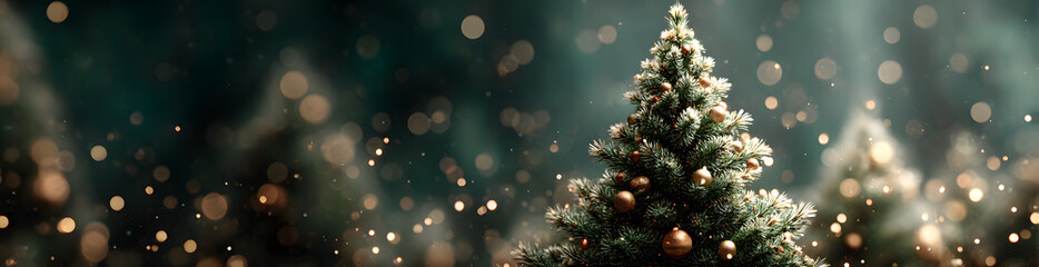 Grüner Weihnachtsbaum Element Banner Hintergrund