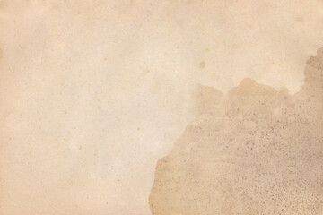 Stained Old Paper Texture Background. Vintage document paper. Brown rustic parchment paper sheet with space for text