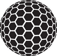 Honeycomb Sphere Abstract Design 3D Geometric Pattern Illustration