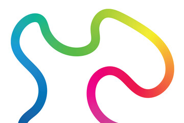 Vibrant rainbow colored wavy line abstract background design element