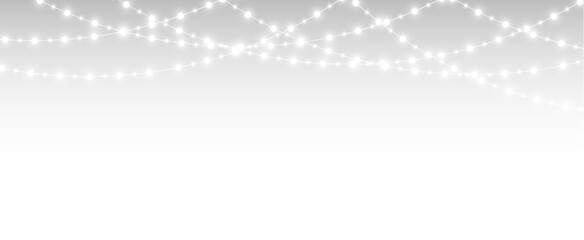 Christmas light garland glowing bulb. © Igor