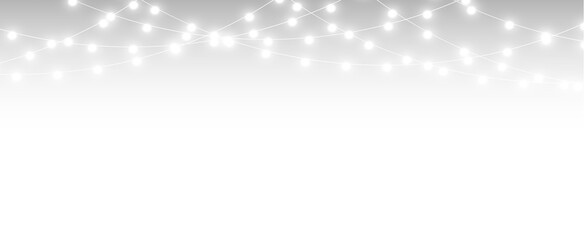 Christmas light banner bright garland.