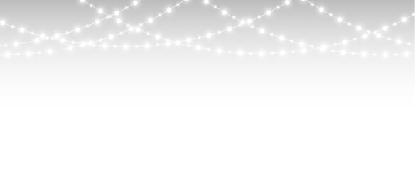 Holiday glowing bulb decoration string.