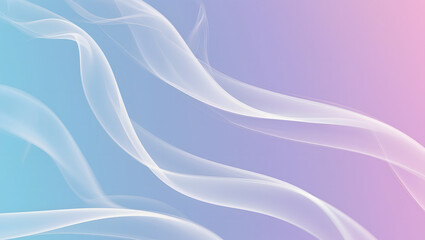 Obraz premium Minimal white smoke trails on soft gradient background, modern abstract look.