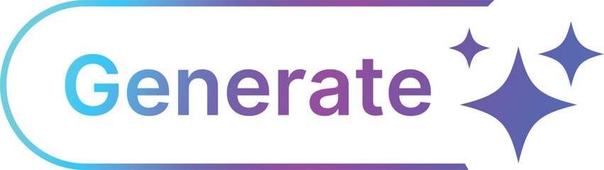 Generative AI logo icon set. Artificial Intelligence Creation symbol. Ai generate icons collection. magic sparkle stars symbol