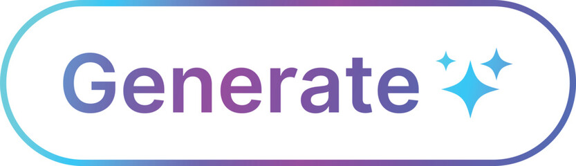 Generative AI logo icon set. Artificial Intelligence Creation symbol. Ai generate icons collection. magic sparkle stars symbol