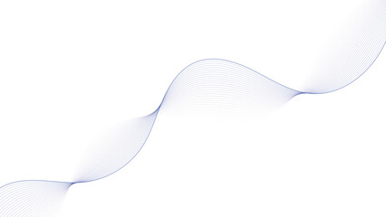 Elegant blue wave pattern flows smoothly across white background, modern design