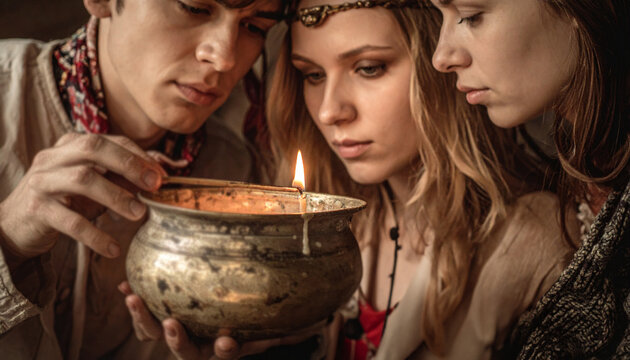 Tajemniczy słowiański rytuał przy świecach - magia, wróżby Andrzejki pogaństwo