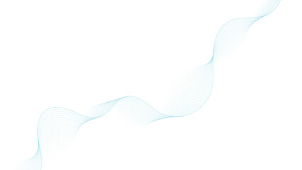 Elegant flowing teal lines on white, perfect for modern design backgrounds
