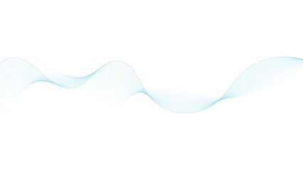 Elegant flowing teal lines create a modern, clean abstract design element
