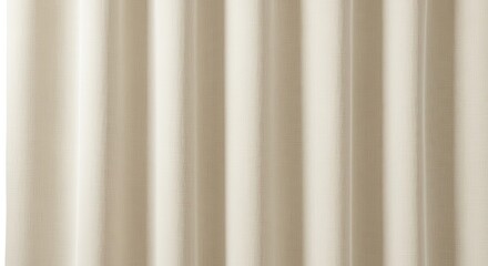 Fototapeta premium Fabric texture displays uniform vertical folds and subtle shading in a neutral tone