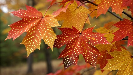 red autumn leaves