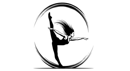 Dancer in a circle pose