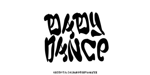 Handwritten Original Font,Typeface Uppercase design for fashion,urban,art, surfing,lifestyle,streetwear.vector illustration